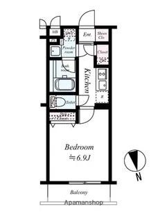 ハーモニーレジデンス東京アーバンスクエア【4階】の間取り