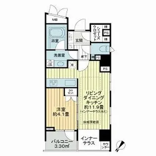 1LDKの間取り画像