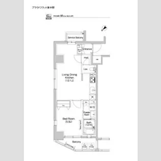 プラウドフラット東中野【8階】の間取り