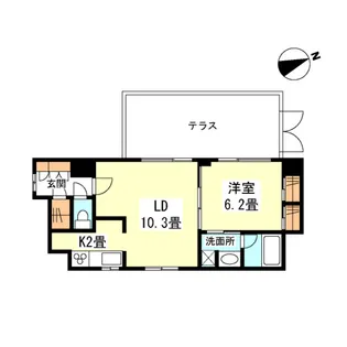 THEパームス代々木上原コスモテラス【1階】の間取り