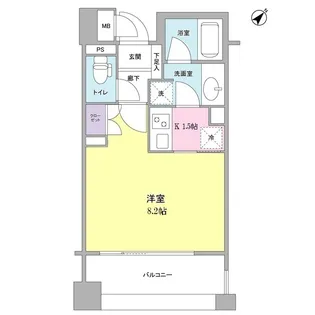アルス恵比寿メイクス【5階】の間取り