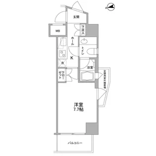 コンフォリア東中野DEUX【6階】の間取り