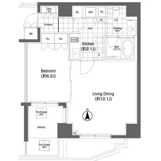 BPRレジデンス恵比寿【8階】の間取り