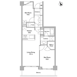 パークグレイス駒込【1階】の間取り