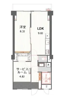 メゾンサンシャイン【8階】の間取り