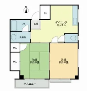 北町コーポ3号棟【2階】の間取り