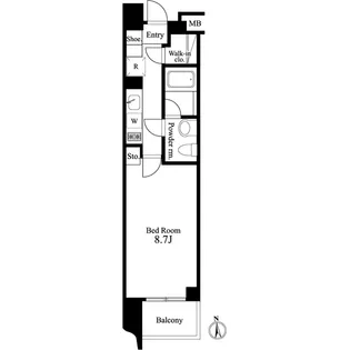 プライマル新宿若松町【3階】の間取り