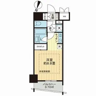 ライオンズクオーレ池袋ソシア【4階】の間取り