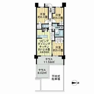 ライオンズ関町北グランヒルズ【1階】の間取り