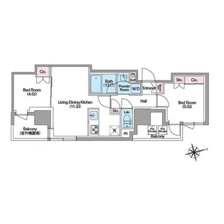 コンフォリア東新宿ステーションフロント【8階】の間取り