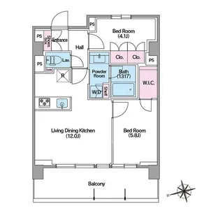 コンフォリア東新宿ステーションフロント【11階】の間取り