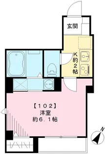 アンファミーユ【102号室号室】の間取り
