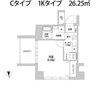 スカイレジデンス中落合【3階】の間取り