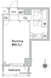 グラツィア方南町【3階】の間取り