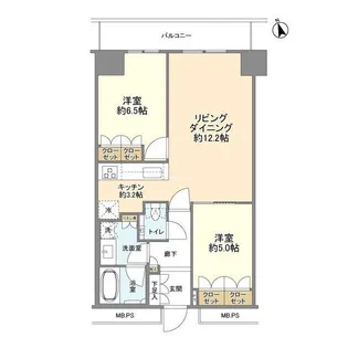ザ・パークハウス新宿タワー【14階】の間取り