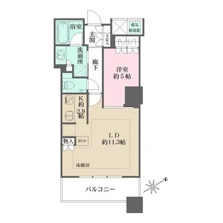 ザ・パークハウス西新宿タワー60【24階】の間取り