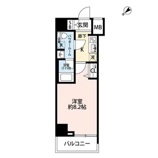 プレール・ドゥーク中板橋【8階】の間取り