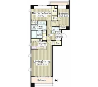 センチュリーフォレスト2号棟【6階】の間取り