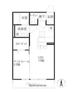 グランドソレーユ B【3階】の間取り