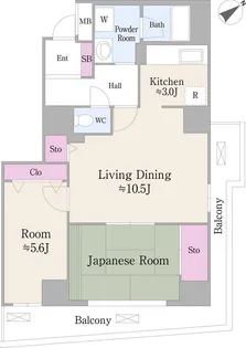 ハイエスト荻窪【2階】の間取り