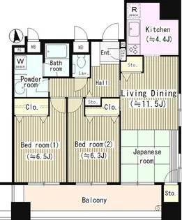 ラグーナ東池袋【9階】の間取り