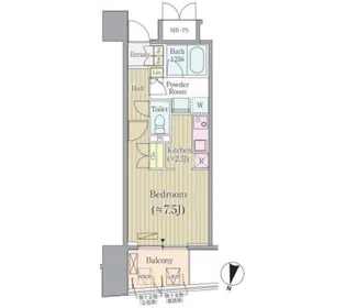 リンデンコート市ヶ谷【8階】の間取り