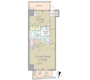 リンデンコート市ヶ谷【8階】の間取り