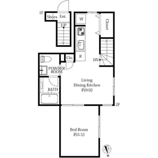 プランドール東新宿【2階】の間取り