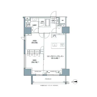 パークハビオ東中野【13階】の間取り