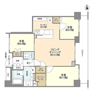 パークホームズ中村橋セントラルプレイス【4階】の間取り