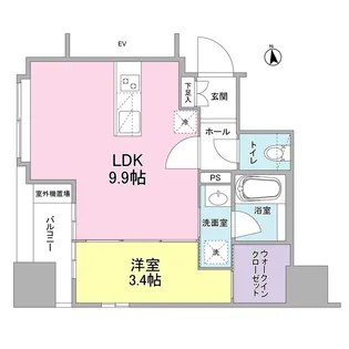 リバーレ東新宿【8階】の間取り