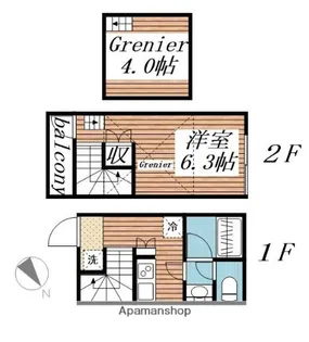 アイコート高円寺南【2階】の間取り