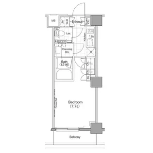 ザ・パークハビオ新宿【2階】の間取り