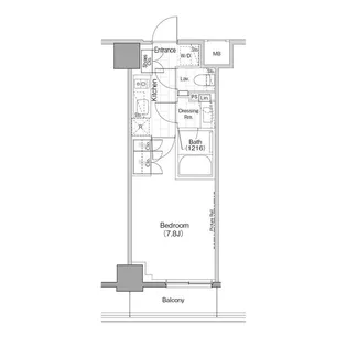ザ・パークハビオ早稲田【7階】の間取り