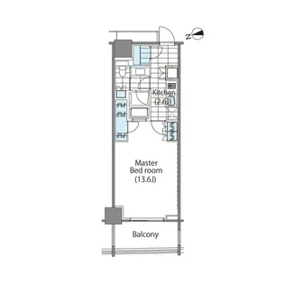 コンフォリア新宿イーストサイドタワー【7階】の間取り