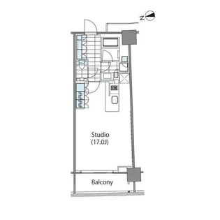 コンフォリア新宿イーストサイドタワー【4階】の間取り