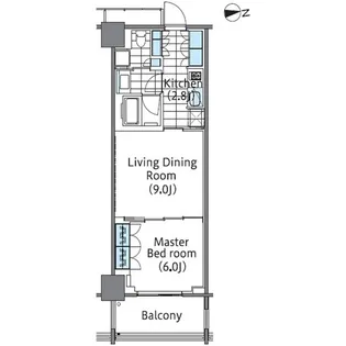 コンフォリア新宿イーストサイドタワー【17階】の間取り