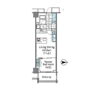 コンフォリア新宿イーストサイドタワー【3階】の間取り