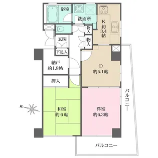 藤和シティコープ富士見台【305号室】の間取り