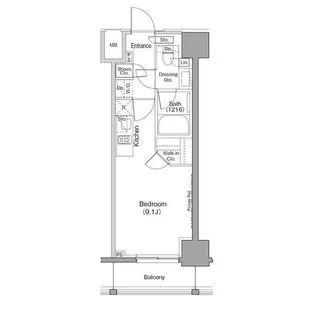 ザ・パークハビオ巣鴨【6階】の間取り