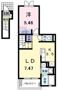 メッシュリール【2階】の間取り