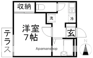 カオパレスNO.23【1階】の間取り
