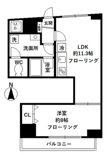 ローズガーデン【6階】の間取り