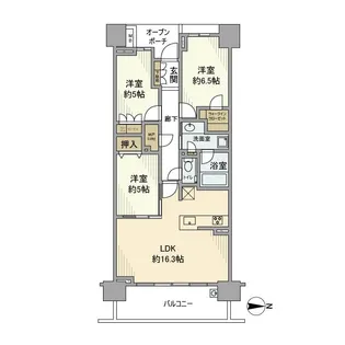 プラウドシティ加賀学園通り【2階】の間取り