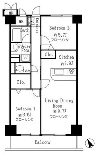 サンクレール高井戸【7階】の間取り