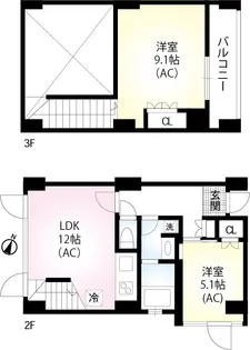 セリシエール神楽坂南町【2階】の間取り