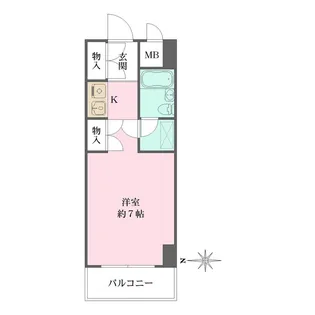 ライオンズマンション新宿東公園【4階】の間取り