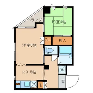 渡辺ビル【4階】の間取り