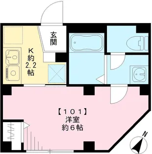 ル・ブラン【101号室号室】の間取り