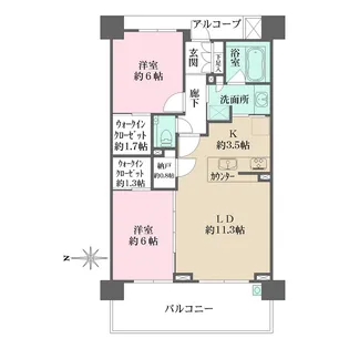 BELISTA三鷹下連雀壱番館【6階】の間取り